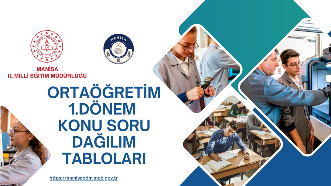 Ortaöğretim 1.Dönem Konu Soru Dağılım Tabloları