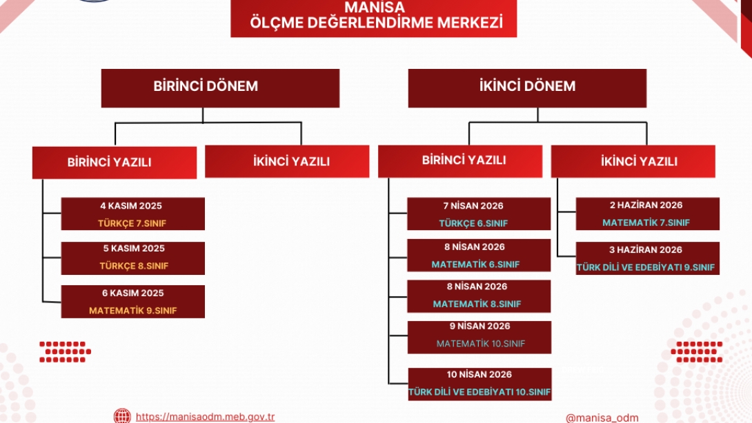 ÜLKE GENELİ ORTAK YAZILI SINAV TARİHLERİ BELLİ OLDU